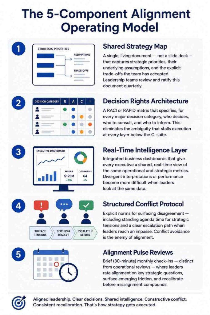 5-component operating model infographic