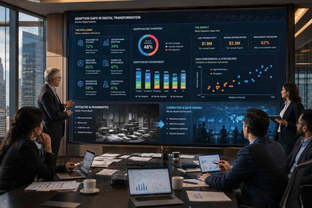 Digital transformation adoption gaps in focus