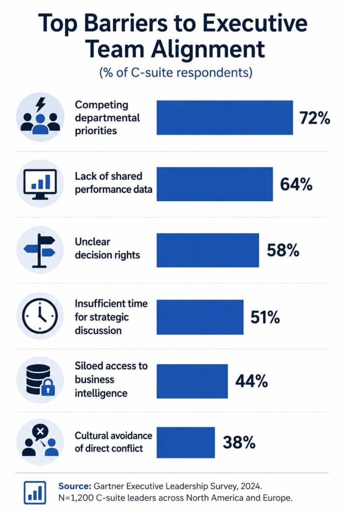 Top barriers to executive team alignment