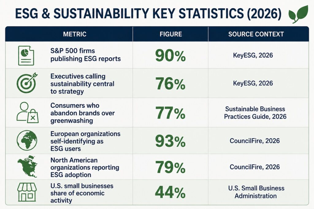ESG & Sustainability Key Statistics 2026